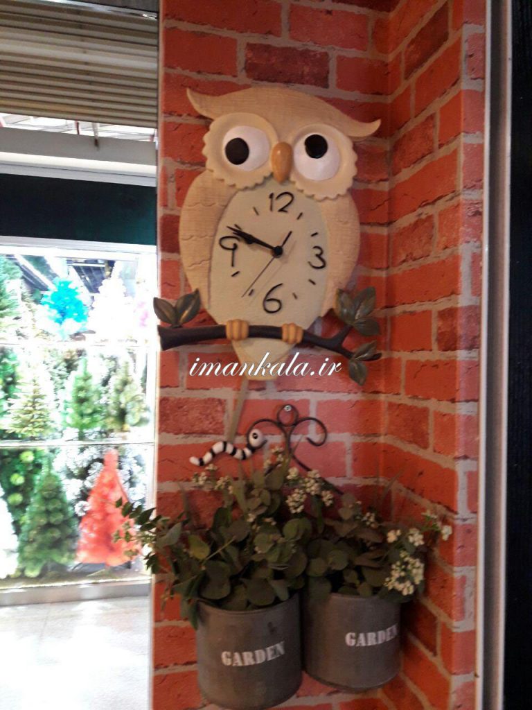 ساعت دیواری آونگ دار جغد