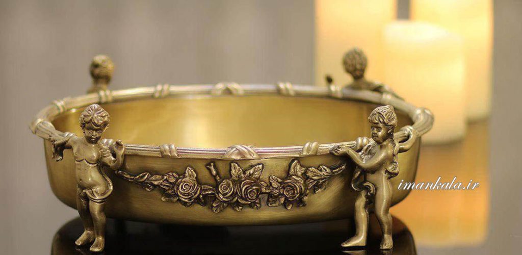 ظرف پذیرایی برنجی ۴ فرشته 4521