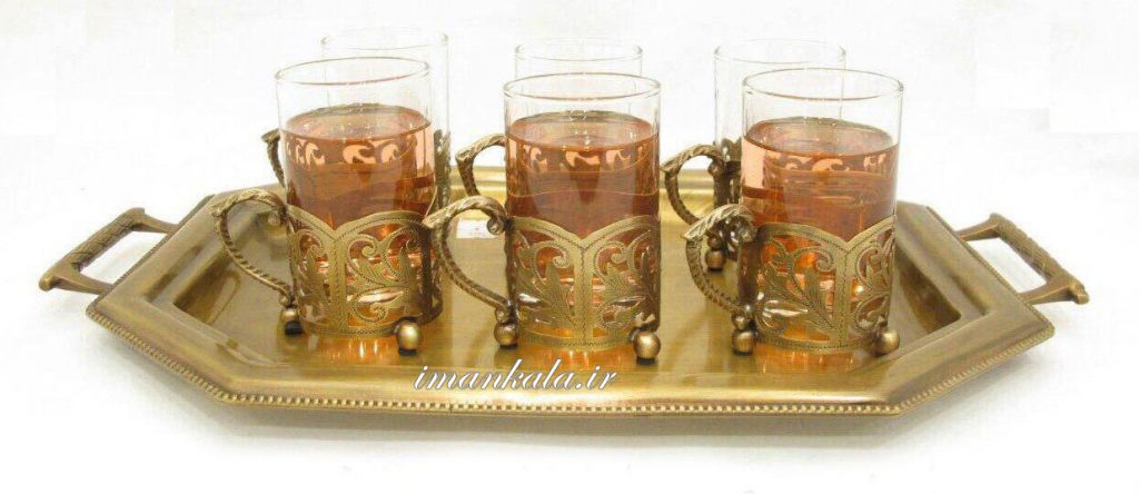 انگاره برنجی چای و شربت با قاشق ۶ تایی 4612