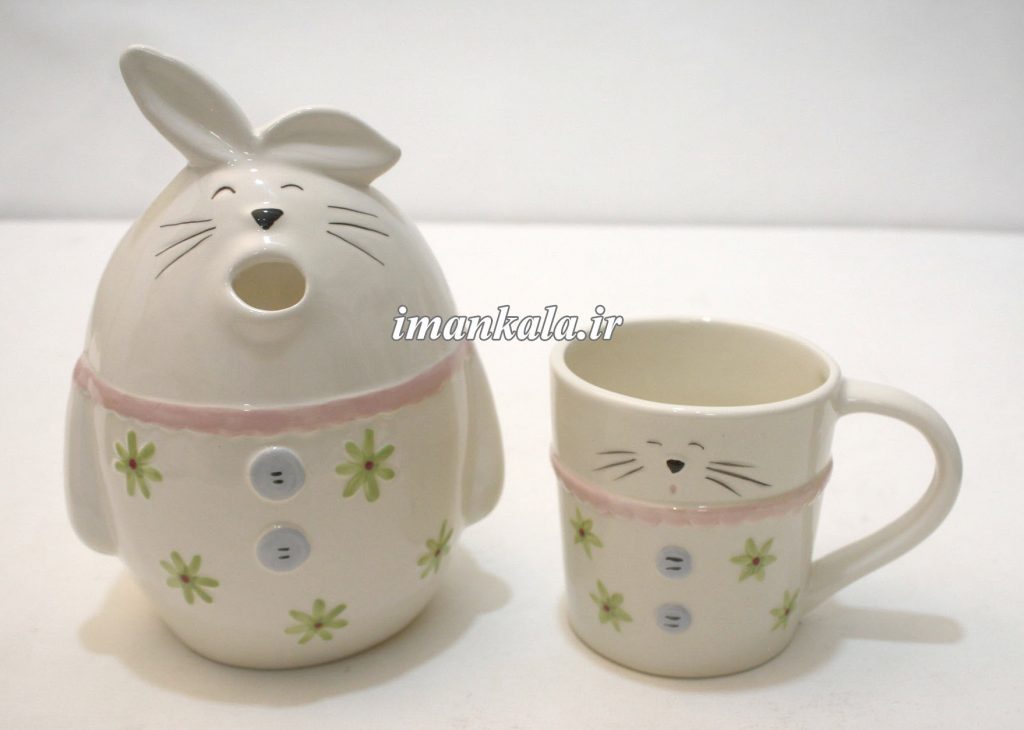 mug لیوان ماگ سرامیکی طرح خرگوش برجسته تک در ۳ رنگ