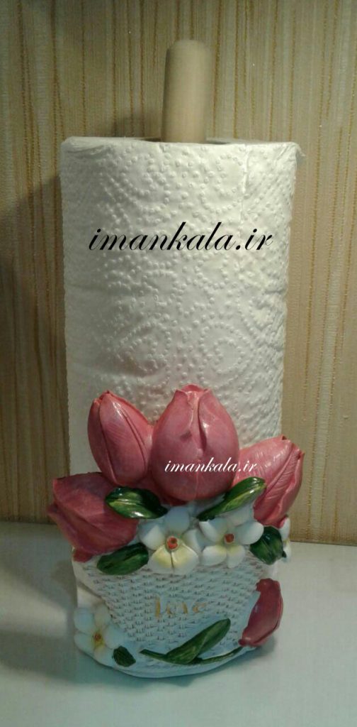 پایه دستمال لوله ای پلی رزین بشکه گل لاله