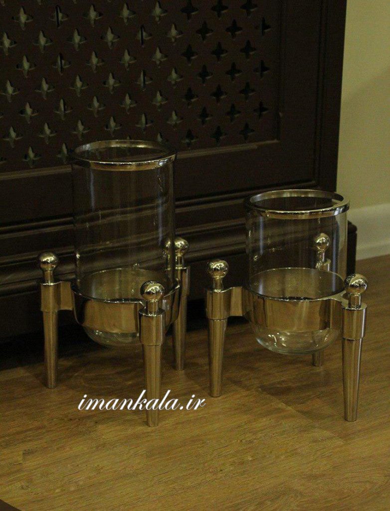 5034 شمع دان جای شمع و گلدان 3 پایه کوتاه تر