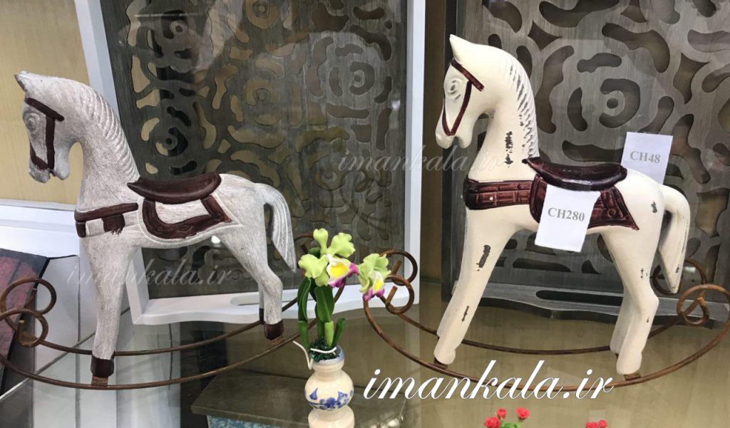 CH280 اسب چوبی راک پایه فلزی