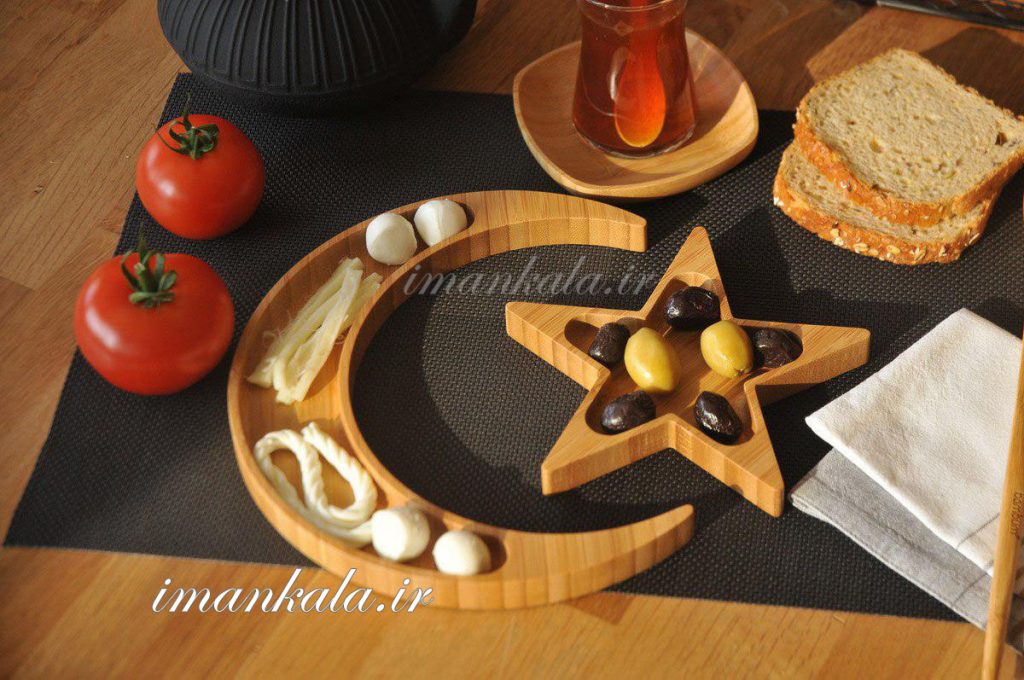 bambu 2447 Bandera ظرف پذیرایی سرو ماه و ستاره 2 تکه