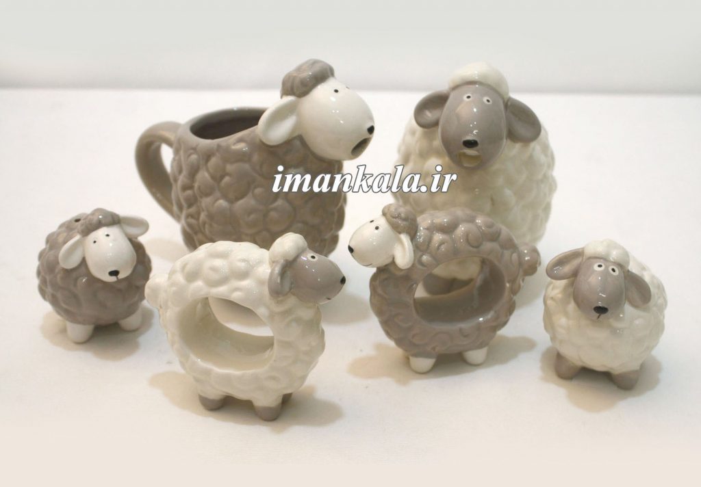 Sauce Boat ظرف سس شکر ریز سرامیکی طرح بره