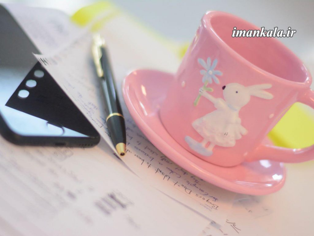 Coffee Cup فنجان نعلبکی قهوه خوری سرامیکی طرح خرگوش برجسته در ۲ رنگ
