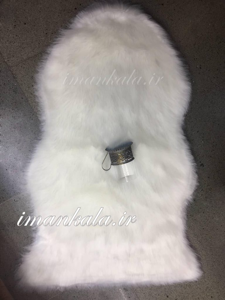 پادری خز لمینت شده چرم دوزی سفید