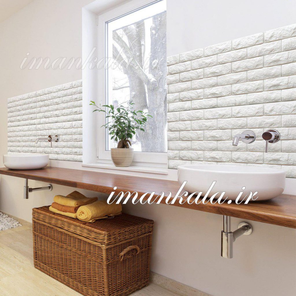 PE Foam 3D پوشش فوم طرح آجر نما برچسب دار ضد آب قابل شست شو برش نصب آسان روی دیوار درب کاشی