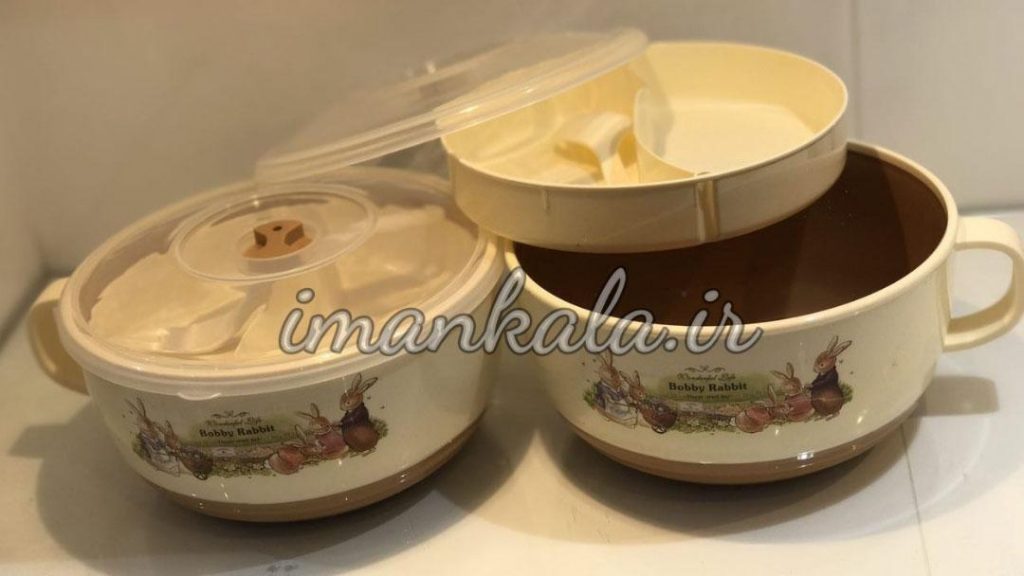 ظرف تقسیم کننده سوپ و غذا قاشق و درب و دسته دار گرد فریزر ماکروفر