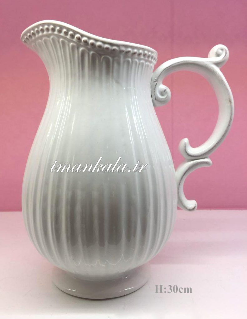 611 پارچ و گلدان سرامیکی سفید