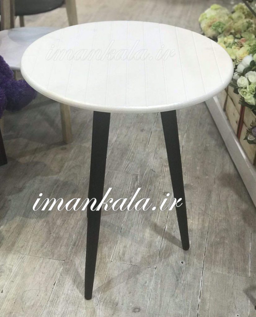 میز چوبی گرد پایه خراطی شده وکیوم شده ضد آب ضد خط و خش