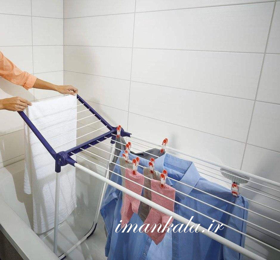 Live Differently Laundry Rack Compact بند رخت تاشو استیل ضد زنگ پوشش رنگ اپوکسی