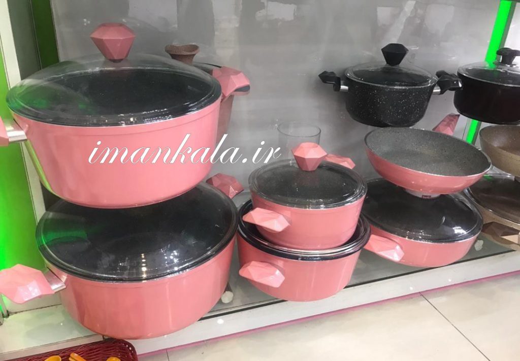 C&C مجموعه سرویس قابلمه دستگیره الماسی 11 پارچه سی اند سی
