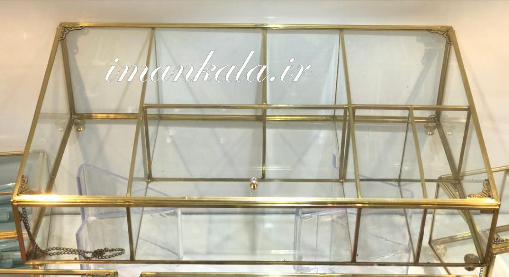 ظرف پذیرایی مستطیل هفت خانه برنج و شیشه
