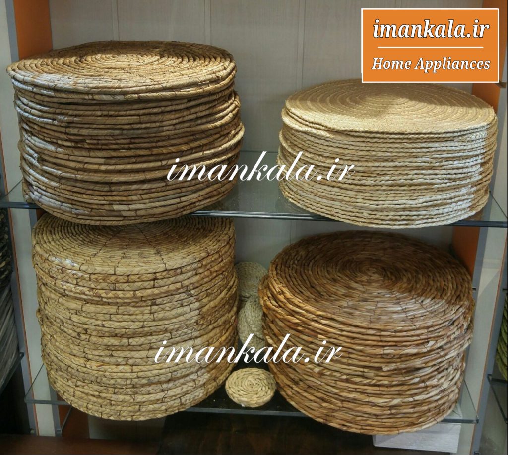 زیر بشقابی قابلمه حصیری گرد