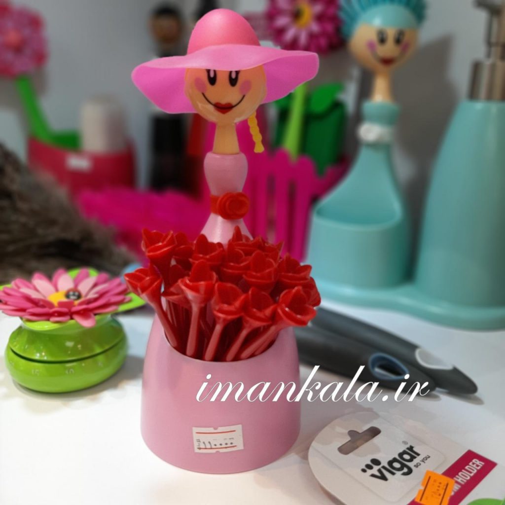 vigar جای خلال گل عروسک بانو کلاه استند پایه دار ویگار اسپانیا