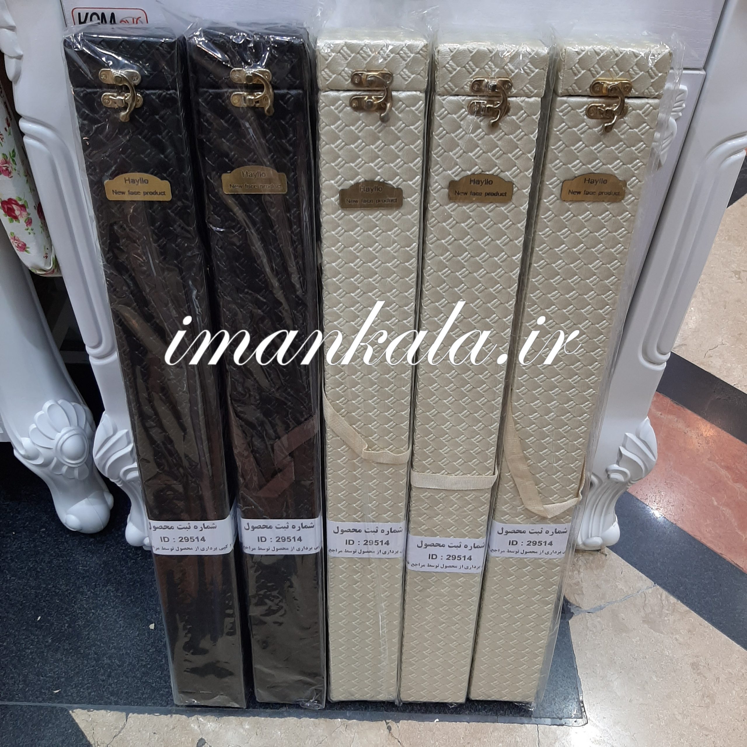 جای سیخ روکش چرم مکعب مستطیل - Image 2