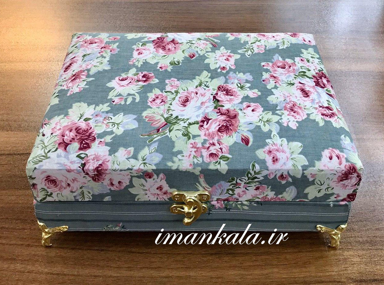 جعبه نخ سوزن لوازم خیاطی روکش پارچه - Image 4