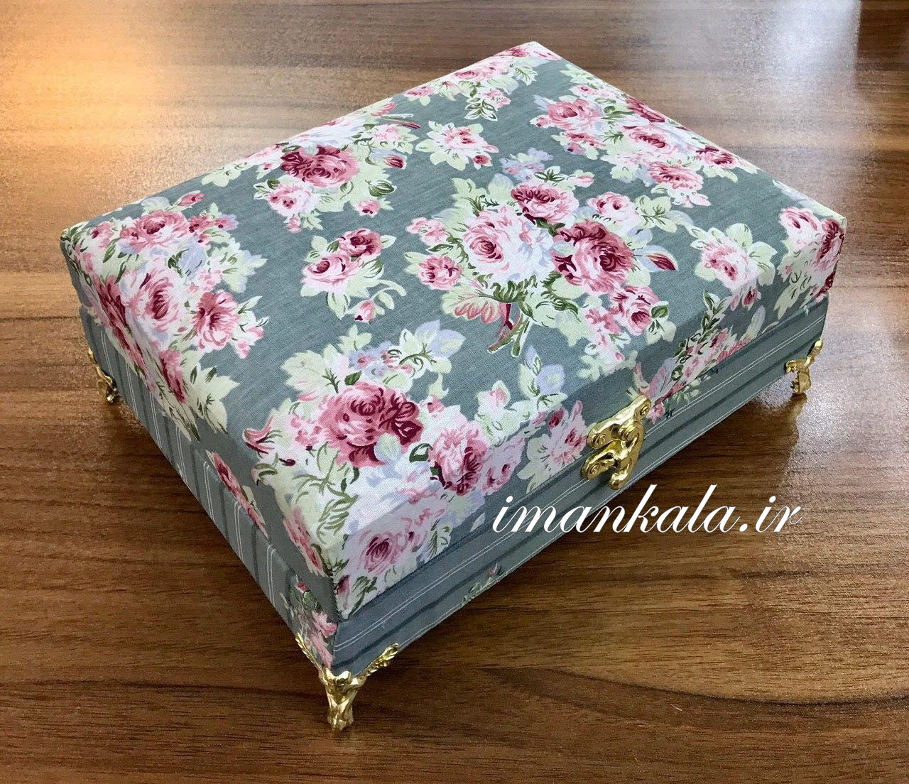 جعبه نخ سوزن لوازم خیاطی روکش پارچه - Image 3