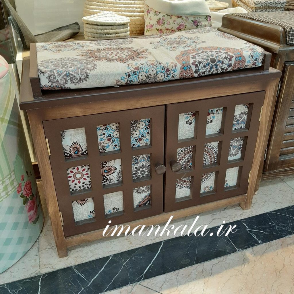 amin فایل دراور کمد چوبی جای لوازم لباس کفش قابل نشیمن