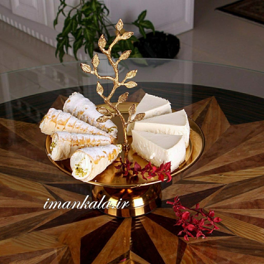۱۸۰۵۷ ظرف پذیرایی پایه دار برنجی