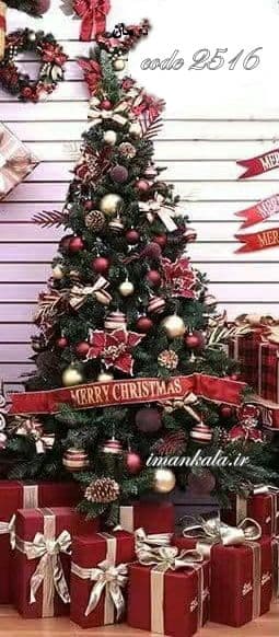 ۲۵۱۶ Merry Christmas درخت کاج فول تزئینات کامل ارتفاع ۱۲۰ سانت