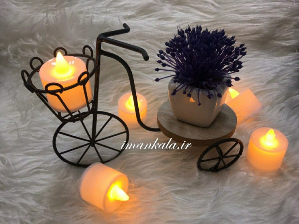 LED شمع ال ای دی پایه استند گلدان دوچرخه چوب فلز