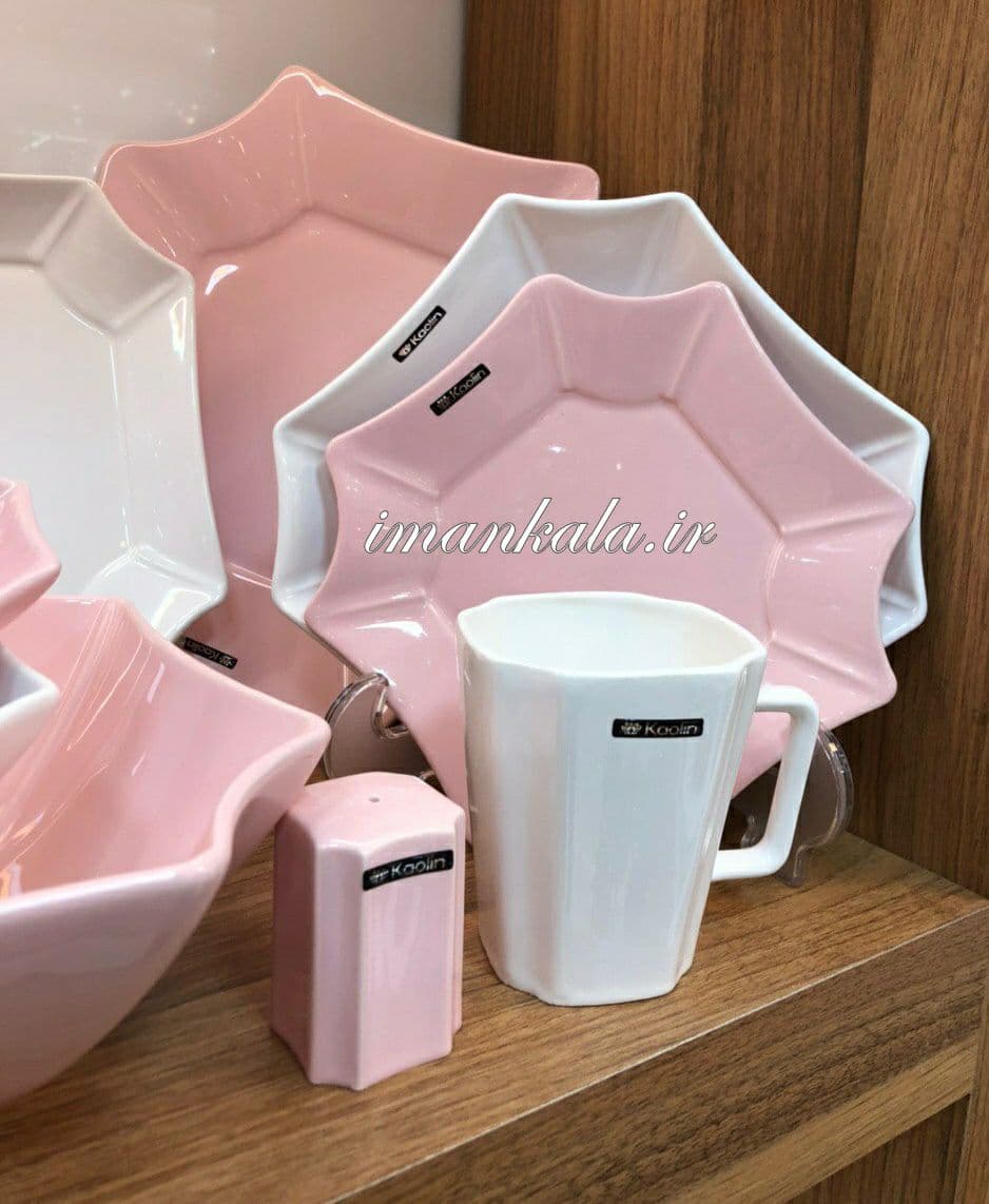 مجموعه سرویس پذیرایی سرامیکی ۱۴ پارچه ۲ نفره کارن ایران اصل