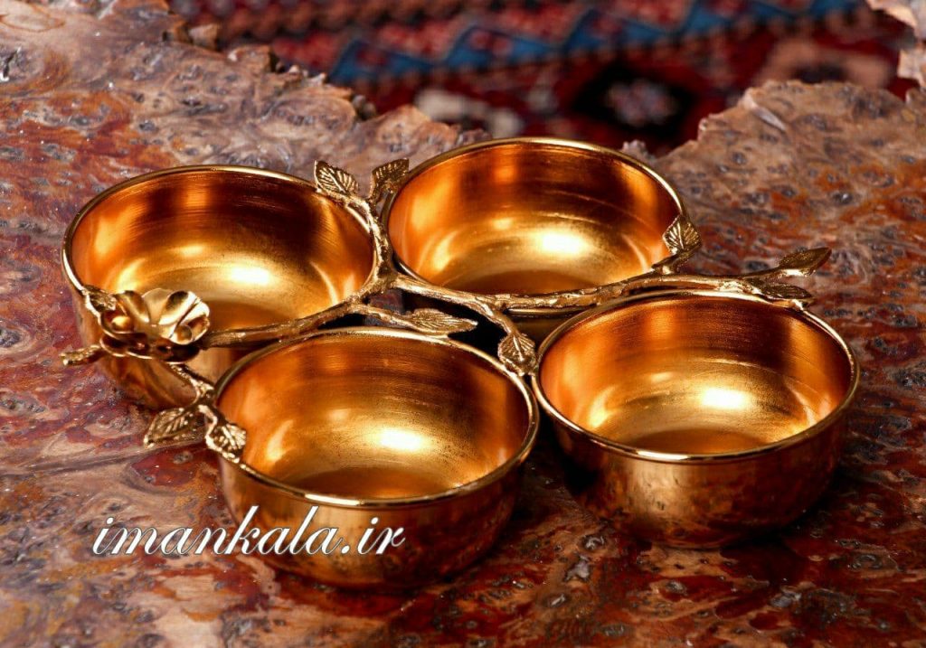 ظرف پذیرایی اردو ۴ خانه برنجی