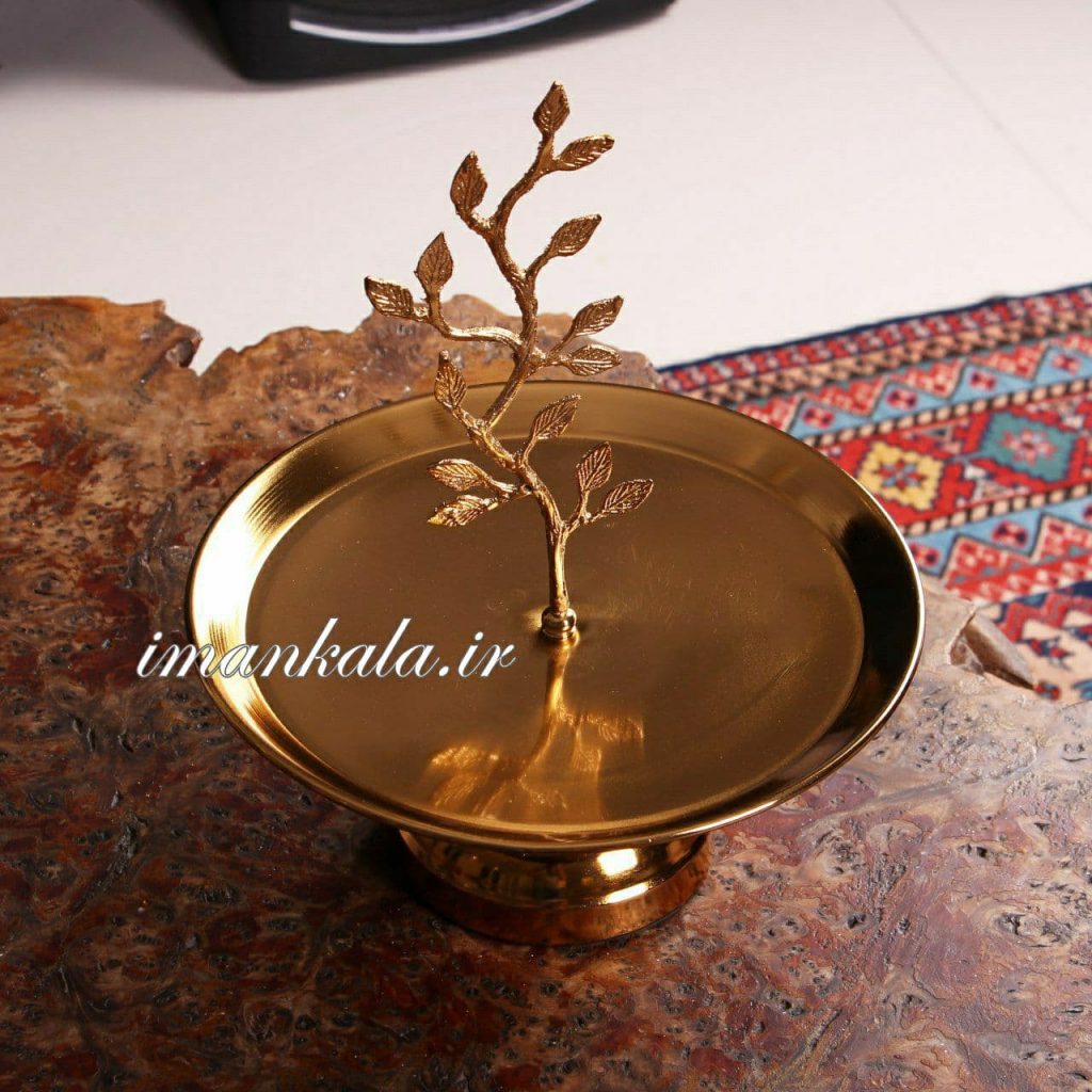 ظرف پذیرایی پایه دار برنجی