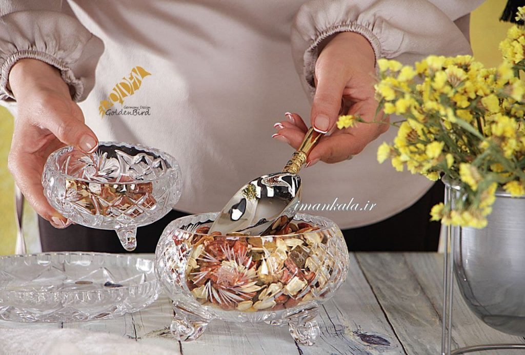 Golden bird 9630 قاشق پذیرایی بزرگ برنجی