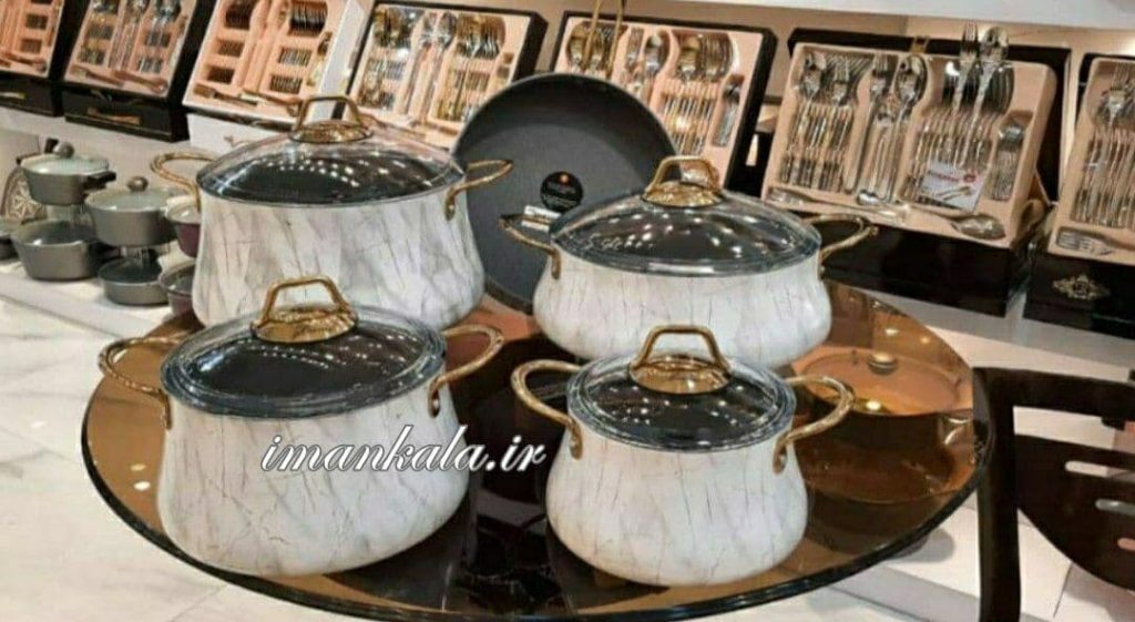Turkey Original مجموعه سرویس قابلمه ۹ پارچه ماربل بریونی ترکیه اصل