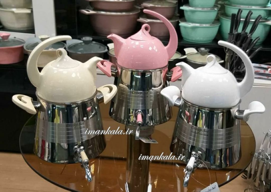 croup set کتری قوری استیل