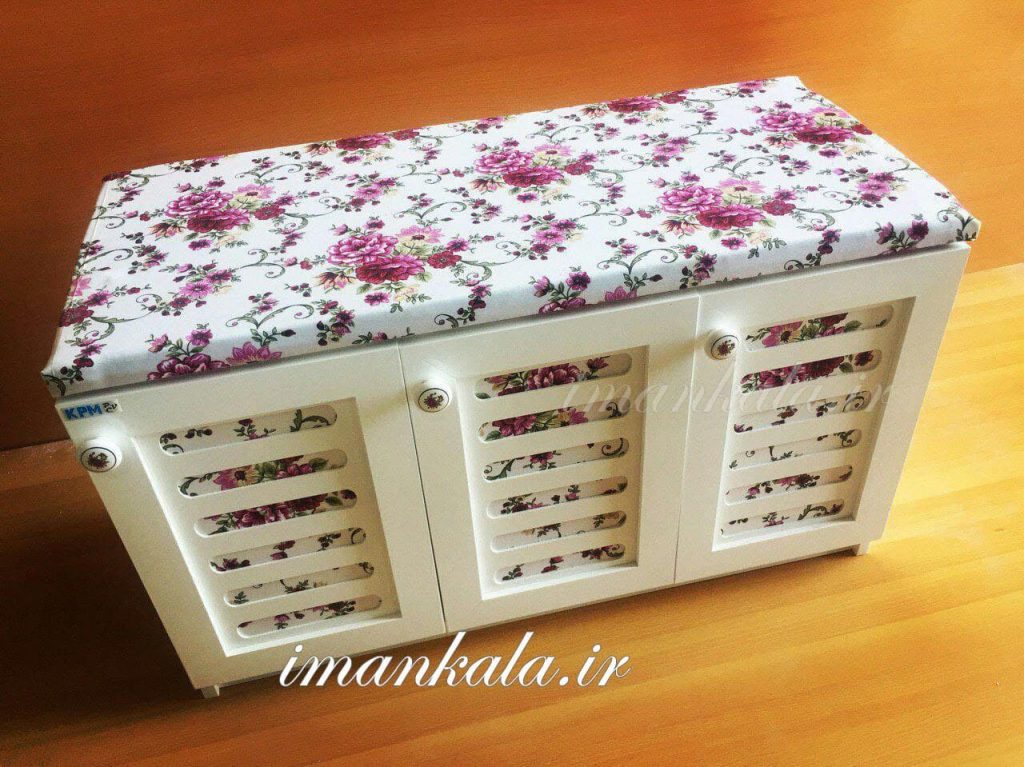 kpm فایل کمد چوبی جای کفش نشیمن درب کرکره ای