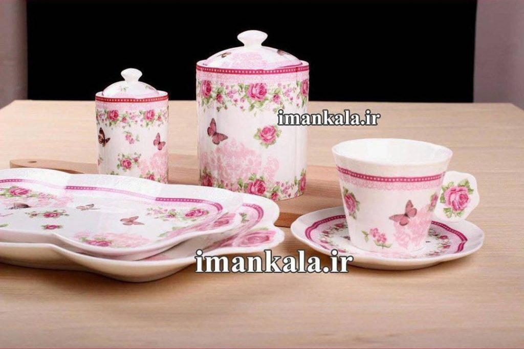 ظرف های سرامیکی طرح گل پروانه رز گاردن