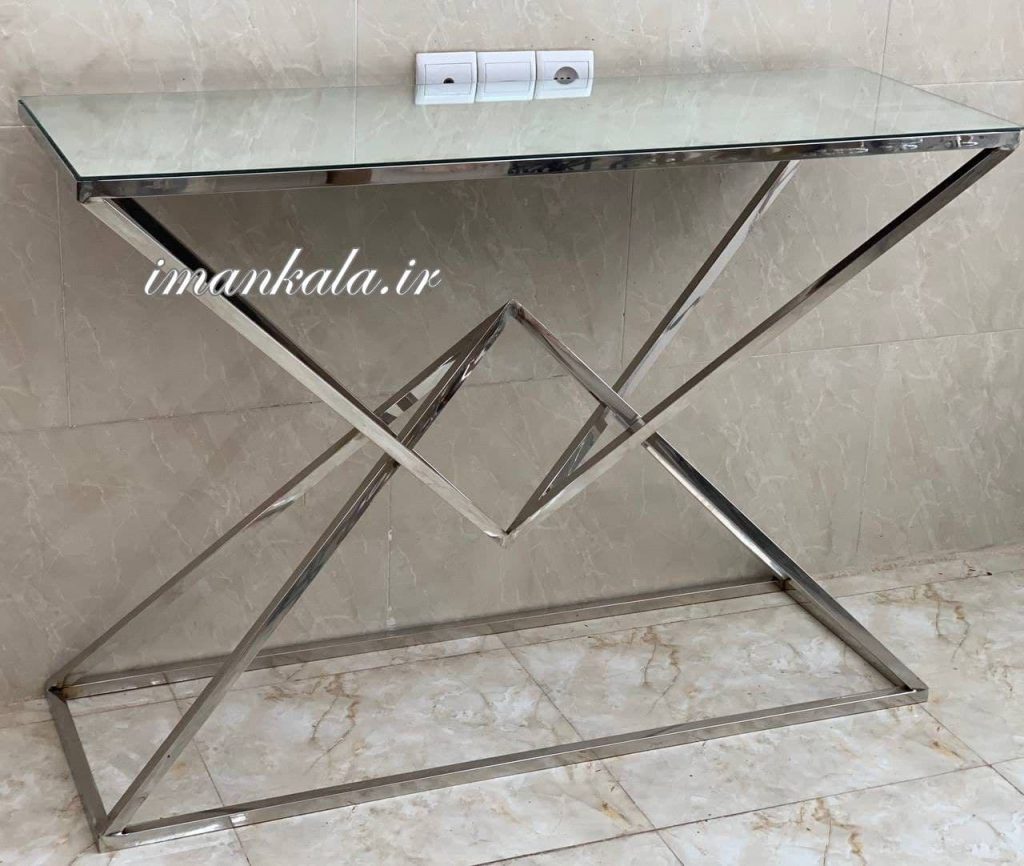 کنسول استیل طرح دو الماس روکش pvd