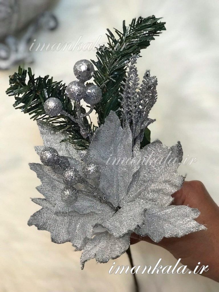 ۲۱۱۲۱۰ شاخه شکوفه گیلاس ذال ذالک نقره ای براق