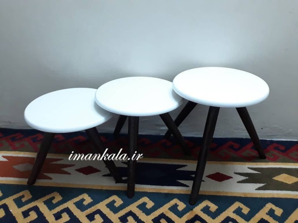 esmail 14007 میز عسلی گرد ۳ تایی ۳ اندازه