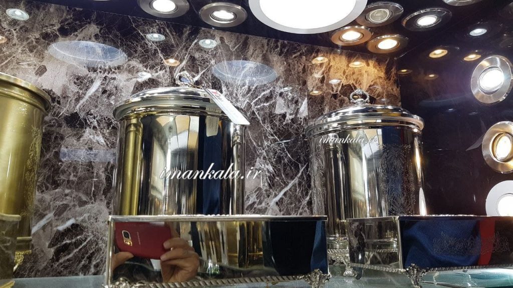ferdo 14007 سطل و جای دستمال برنج