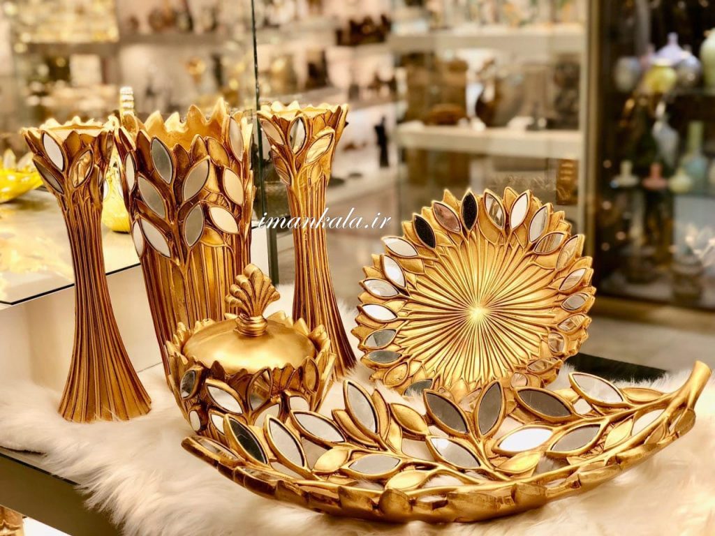 heidar مجموعه سرویس پذیرایی آینه کاری گل برگ