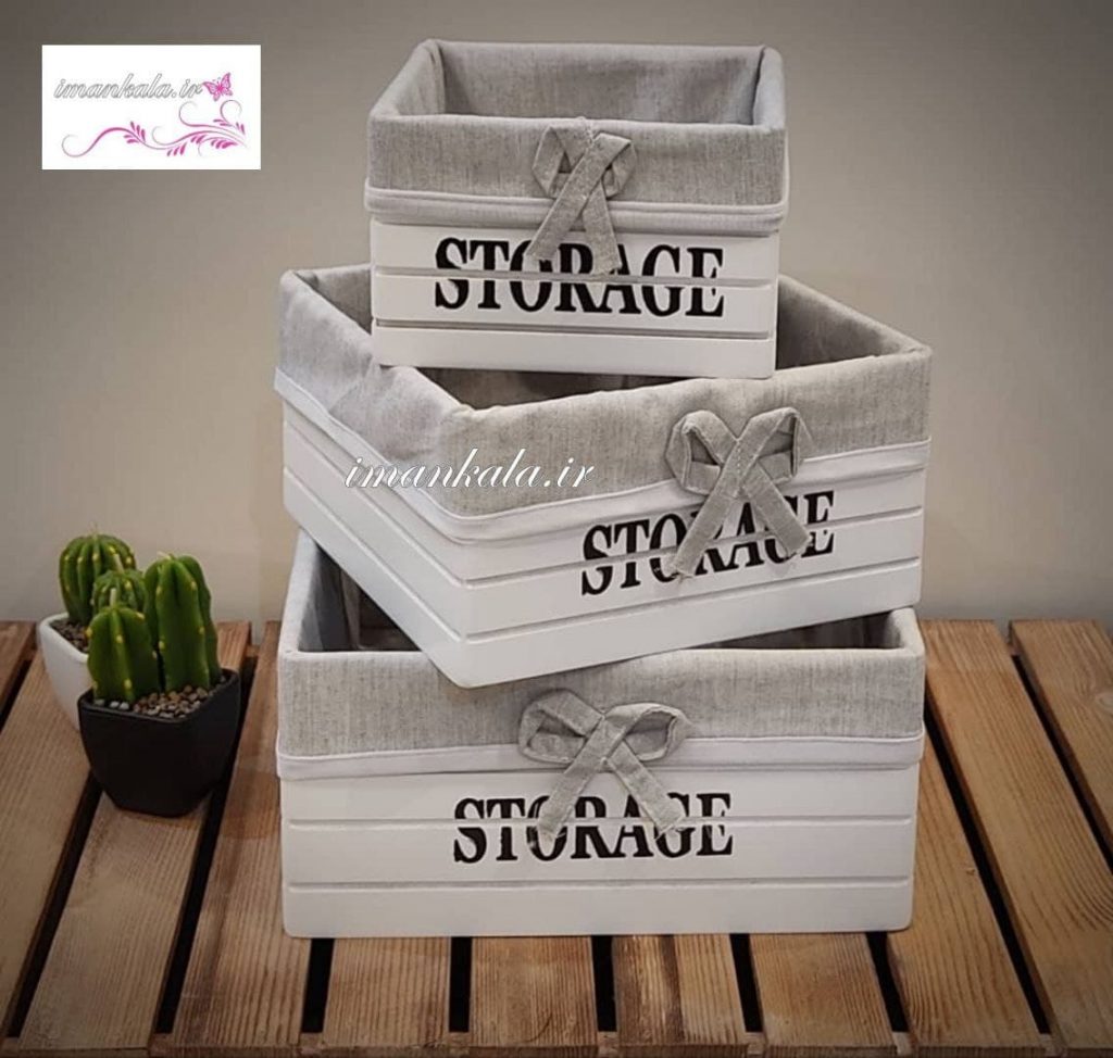 moht Storage جعبه باکس چوبی ۳ تایی ۳ اندازه